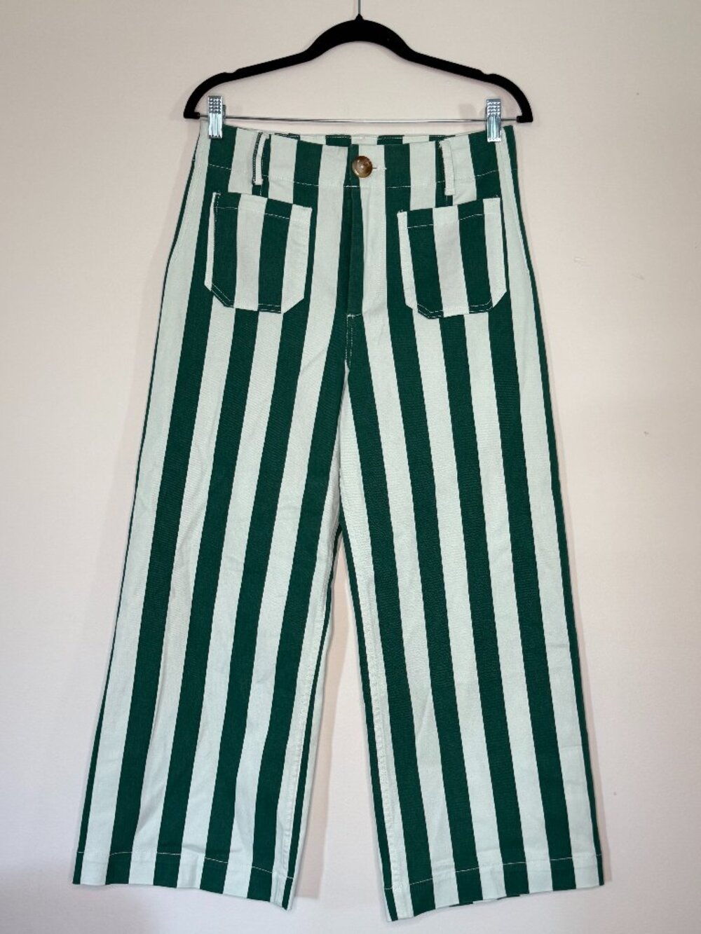 Mica Los Angeles Green stripe jeans, size 29